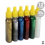 Cola Glitter 23g 12 Cores - Acrilex