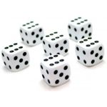 Dado 16 mm 1 Unidade Dado Branco para Tabuleiros