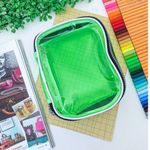Estojo Box Cristal Transparente Verde Claro Colors 100 Pens sem Divisórias - Fizz