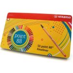 Kit Caneta Hidrográfica Fine Pen Point 88 Estojo com 50 Cores - Stabilo