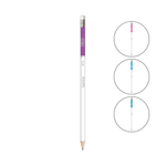 Lápis Grafite Lunix nº2 com Borracha Colorido (Azul, Verde Água, Roxo e Rosa) - Tilibra