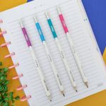 Lápis Grafite Lunix nº2 com Borracha Colorido (Azul, Verde Água, Roxo e Rosa) - Tilibra