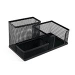 Organizador Porta Lápis/Clips/Lembrete Metal Preto - Rio Tijucas
