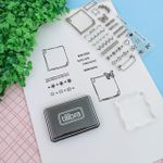 Kit de Carimbos Transparente de Silicone Planner com Base Acrílica + Carimbeira - Tilibra