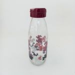 Garrafa em Vidro 550 ml Estampas Coloridas ( Tampa Azul, Cinza e Vermelho ) - Casita