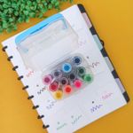 Kit Caneta Hidrográfica Stamp 2 em 1 Tampa com Carimbo 12 Cores - Tilibra