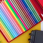 Lápis de Cor Pastel/Neon/Metálico 24 Cores na Lata - Faber-Castell