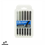 Caneta Hidrográfica Brush Pen 6 Cores - Cis