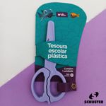 Tesoura Escolar Plástica 13cm - Onda