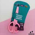 Tesoura Escolar Plástica 13cm - Onda