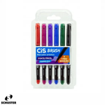 Caneta Hidrográfica Brush Pen 6 Cores - Cis