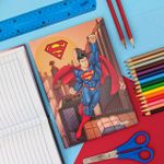 Caderno 1/4  Brochura Capa Dura Superman 14 x 20 cm 48 Folhas - São Domingos