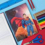 Caderno 1/4  Brochura Capa Dura Superman 14 x 20 cm 48 Folhas - São Domingos