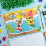 Caderno Cartografia Meia Pauta Dominguinhos 20 x 27,5 cm 48 Folhas - São Domingos