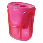 Apontador 2 Furos Jumbo e Tradicional Neon Transparente AP15 - Tilibra