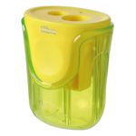 Apontador 2 Furos Jumbo e Tradicional Neon Transparente AP15 - Tilibra
