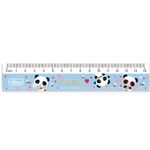 Régua 15 cm Panda Colorida Azul Tom Pastel - Tilibra