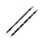 Lápis Grafite Hype nº2 com Borracha Colorido (Azul Escuro e Preto) - Tilibra