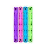 Régua Colorida 30 cm Flexível (Azul, Rosa, Lilás e Verde) - Onda