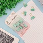 Prendedor de Papel 19mm 6 Unidades (Lilás, Rosa e Verde Água) - Interponte