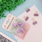 Prendedor de Papel 19mm 6 Unidades (Lilás, Rosa e Verde Água) - Interponte