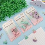 Prendedor de Papel 19mm 6 Unidades (Lilás, Rosa e Verde Água) - Interponte