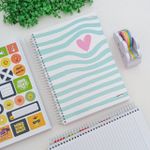 Caderno Universitário Espiral Kbom Feminino 15 Matérias 20 x 27,5 cm 300 Folhas - São Domingos