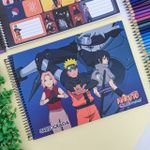 Caderno Cartografia Espiral Naruto 60 Folhas Capa Dura - São Domingos