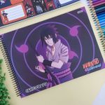 Caderno Cartografia Espiral Naruto 60 Folhas Capa Dura - São Domingos