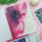 Caderno Universitário Capa Dura Espiral Mulher 20 x 27,5 cm 80 Folhas - São Domingos