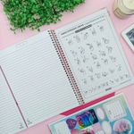 Caderno Universitário Capa Dura Espiral Mulher 20 x 27,5 cm 80 Folhas - São Domingos