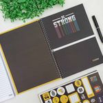 Caderno Espiral Capa Dura Universitário 1 Matérias Be Strong 20 x 27,5 cm 80 Folhas - São domingos