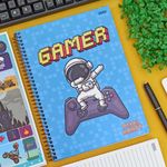 Caderno Universitário 1 Matéria Pixel Kraft 20 x 27,5 cm 80 Folhas - São Domingos