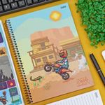 Caderno Universitário 1 Matéria Pixel Kraft 20 x 27,5 cm 80 Folhas - São Domingos