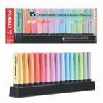 Kit Caneta Marca Texto Stabilo Boss 15 Cores Tom Pastel - Stabilo