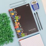Caderno Universitário Espiral Capa Dura Quadriculado 7x7 20 x 27,5 cm 80 Folhas - São Domingos