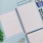 Caderno Universitário Espiral Capa Dura Quadriculado 7x7 20 x 27,5 cm 80 Folhas - São Domingos
