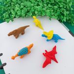 Mini Borracha Dinossauros 5 Peças - Importado