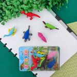 Mini Borracha Dinossauros 5 Peças - Importado