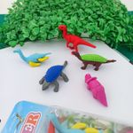 Mini Borracha Dinossauros 5 Peças - Importado