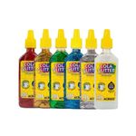Cola Glitter 35g (Azul, Cristal, Ouro, Prata, Verde e Vermelho) - Acrilex