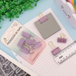 Prendedor de Papel 25mm 5 Unidades (Lilás, Rosa e Verde Água) - Interponte