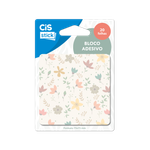 Bloco Adesivo Colorido (Stick Notes Boho Floral) 75 x 75 mm com 20 folhas - Cis