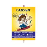 Bloco de Desenho Escolar A4 140g/m² 20 Folhas - Canson