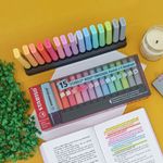 Kit Caneta Marca Texto Stabilo Boss 15 Cores Tom Pastel - Stabilo
