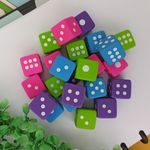Borracha Plástica Colorida Dado (Azul, Rosa, Roxo e Verde) - Acrilex