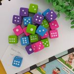 Borracha Plástica Colorida Dado (Azul, Rosa, Roxo e Verde) - Acrilex