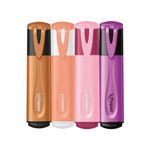 Caneta Marca Texto FluoPeps 4 Cores Glitter + Tom Pastel + Neon - Maped