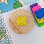 Borracha Colorida Bloco Lego - Acrilex