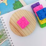 Borracha Colorida Bloco Lego - Acrilex